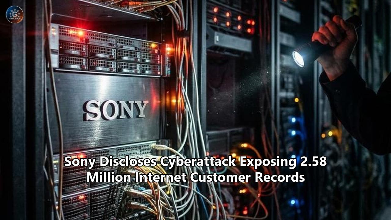 Sony Discloses Cyberattack Exposing 2.58 Million Internet Customer Records