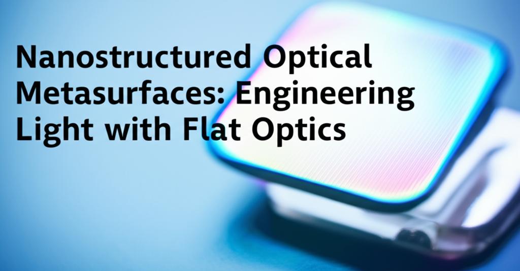 Nanostructured Optical Metasurfaces: Engineering Light with Flat Optics