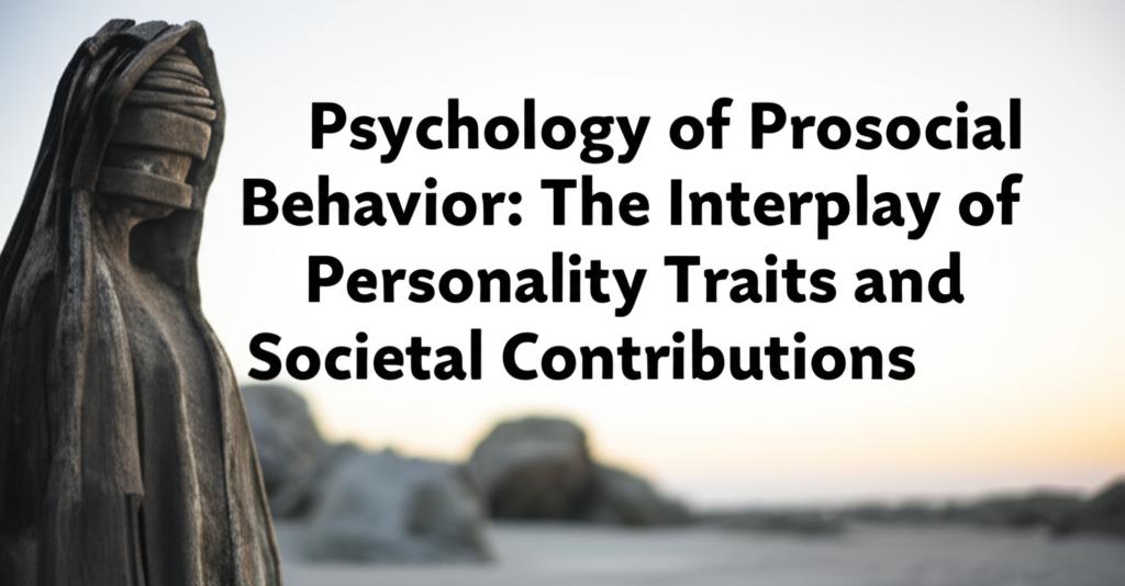 Psychology of Prosocial Behavior: The Interplay of Personality Traits and Societal Contributions