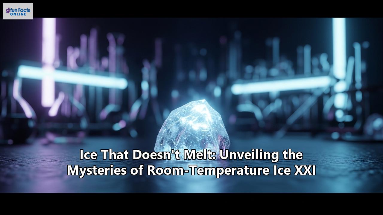 Ice That Doesn't Melt: Unveiling the Mysteries of Room-Temperature Ice XXI