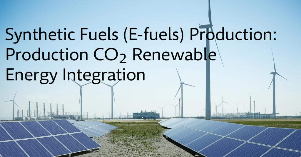 Synthetic Fuels (E-fuels) Production: CO2 Valorization and Renewable Energy Integration