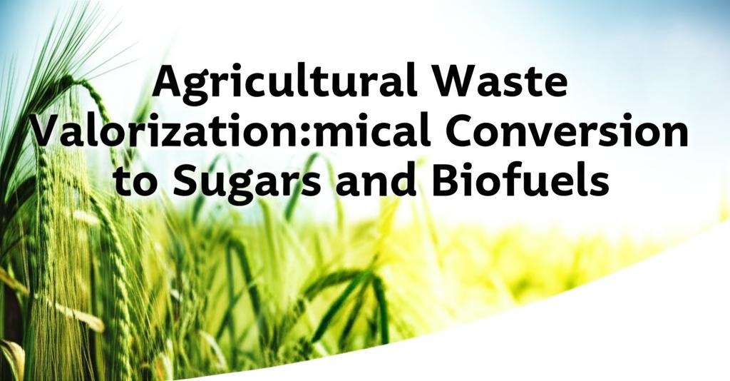 Agricultural Waste Valorization: Biochemical Conversion to Sugars and Biofuels