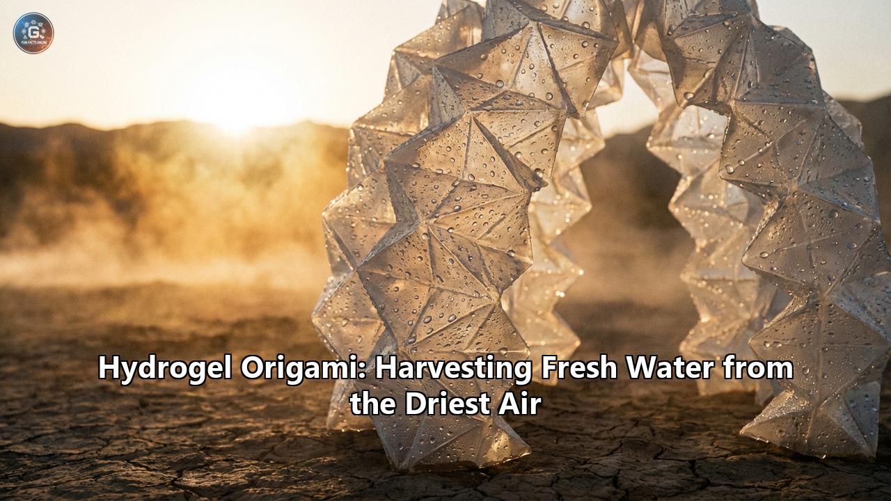 Hydrogel Origami: Harvesting Fresh Water from the Driest Air