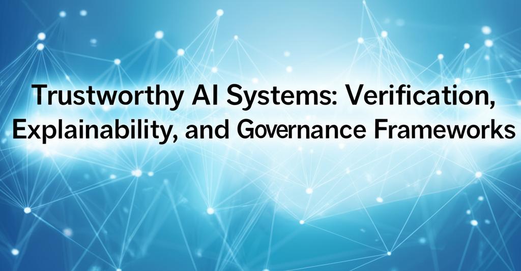 Trustworthy AI Systems: Verification, Explainability, and Governance Frameworks