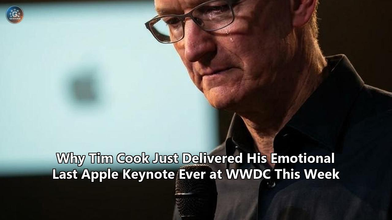Why Tim Cook Just Delivered His Emotional Last Apple Keynote Ever at WWDC This Week