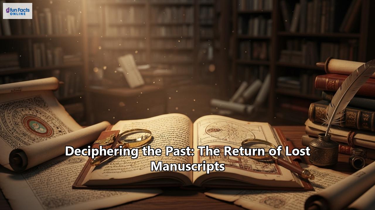 Deciphering the Past: The Return of Lost Manuscripts