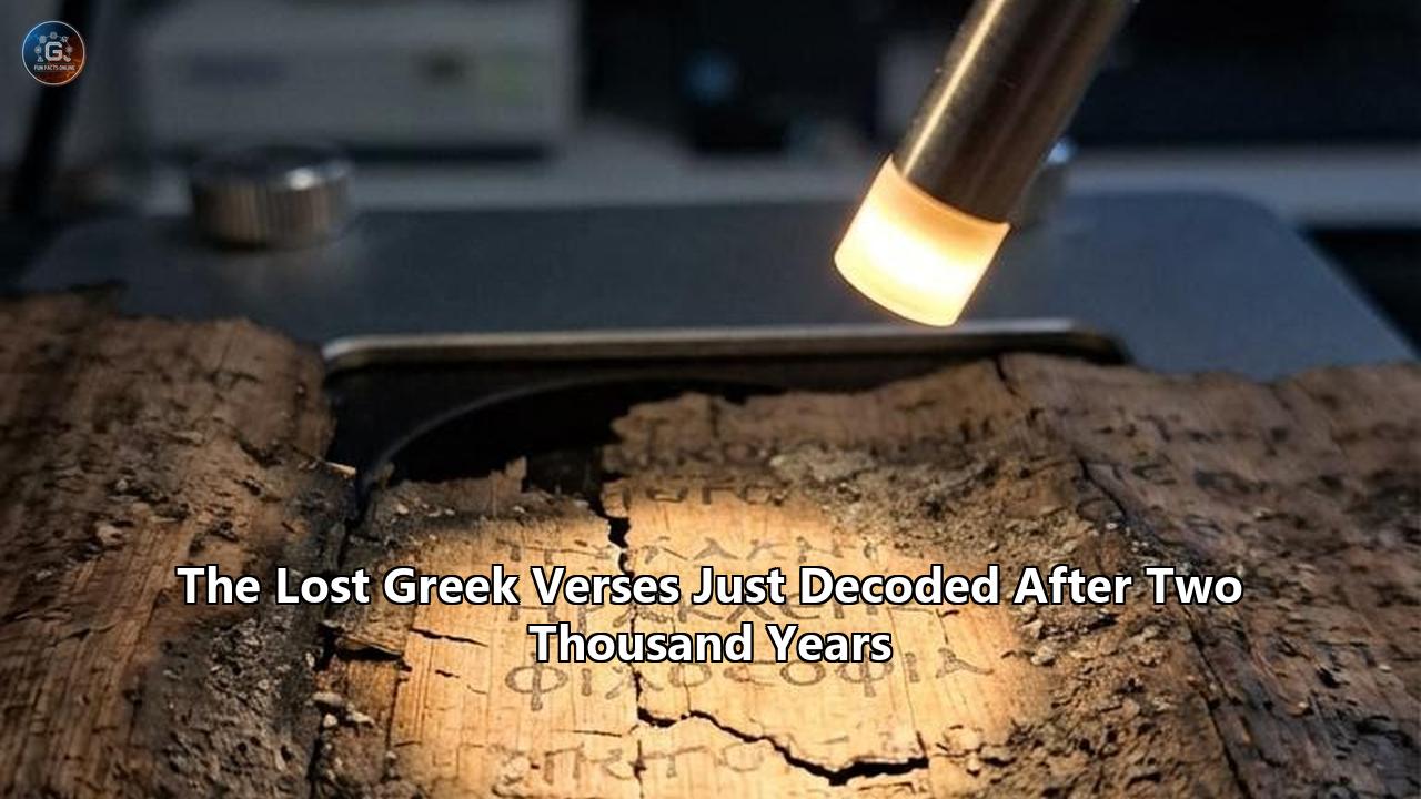 The Lost Greek Verses Just Decoded After Two Thousand Years