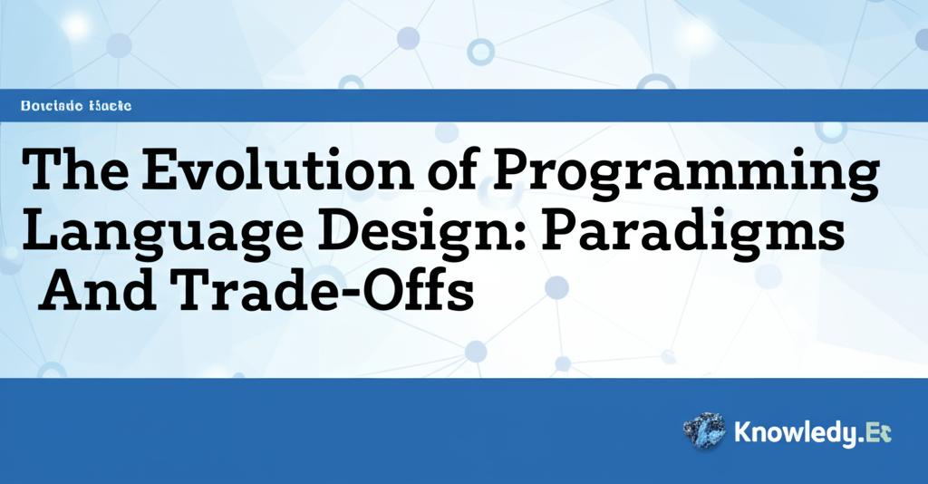 The Evolution of Programming Language Design: Paradigms and Trade-offs