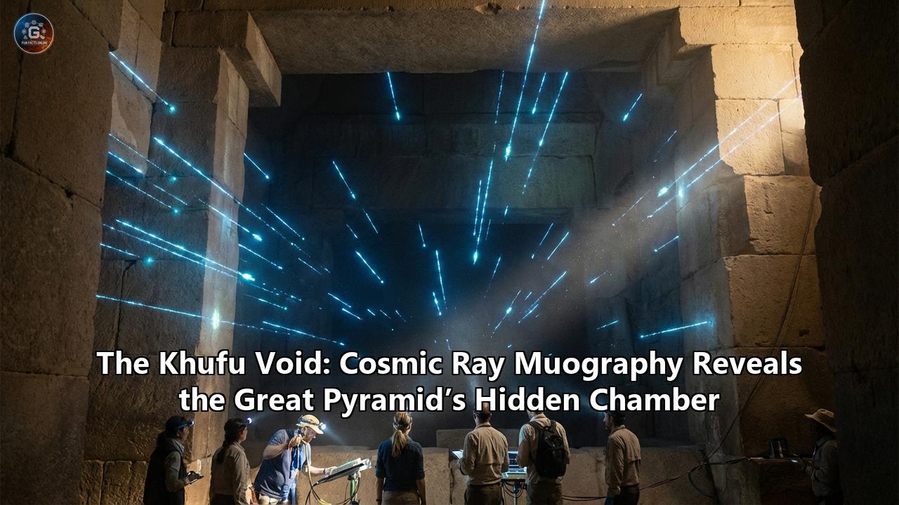 The Khufu Void: Cosmic Ray Muography Reveals the Great Pyramid’s Hidden Chamber