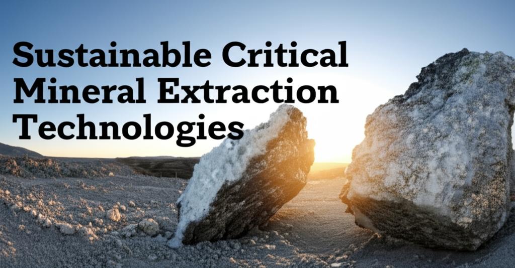 Sustainable Critical Mineral Extraction Technologies