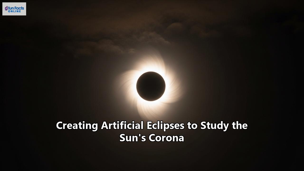 Creating Artificial Eclipses to Study the Sun's Corona