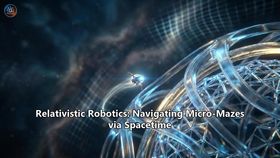 Relativistic Robotics: Navigating Micro-Mazes via Spacetime
