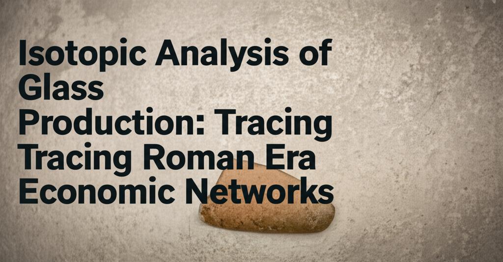 Isotopic Analysis of Glass Production: Tracing Roman Era Economic Networks