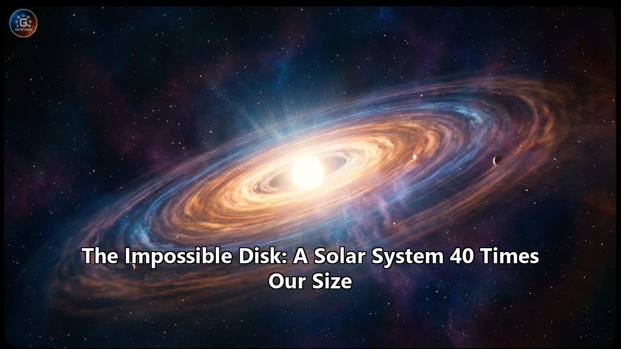 The Impossible Disk: A Solar System 40 Times Our Size