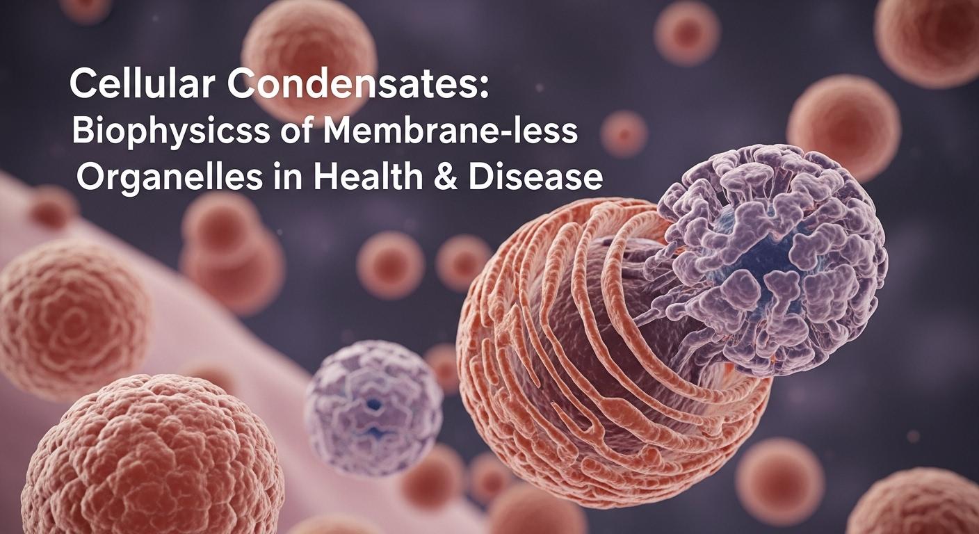 Cellular Condensates: Biophysics of Membrane-less Organelles in Health & Disease