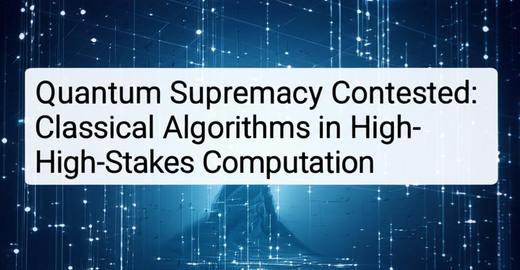 Quantum Supremacy Contested: Classical Algorithms in High-Stakes Computation