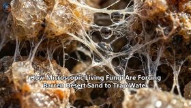 How Microscopic Living Fungi Are Forcing Barren Desert Sand to Trap Water