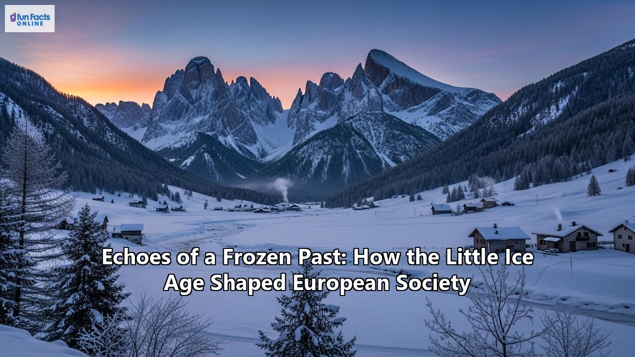 Echoes of a Frozen Past: How the Little Ice Age Shaped European Society