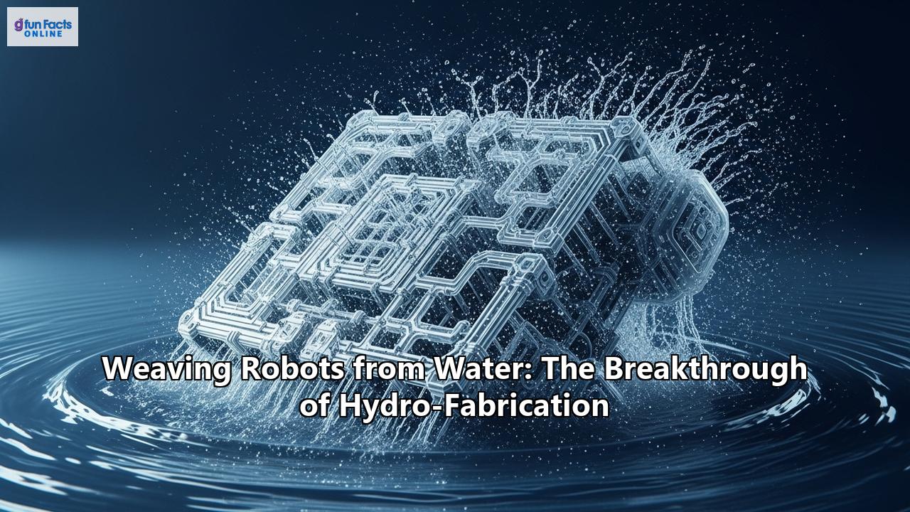 Weaving Robots from Water: The Breakthrough of Hydro-Fabrication