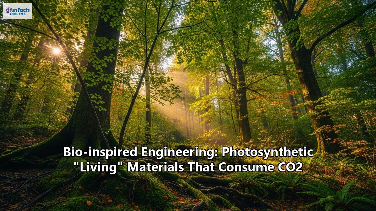 Bio-inspired Engineering: Photosynthetic "Living" Materials That Consume CO2