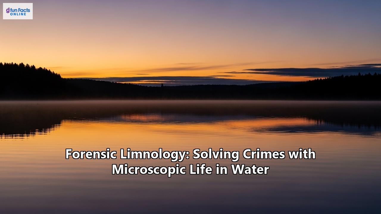Forensic Limnology: Solving Crimes with Microscopic Life in Water