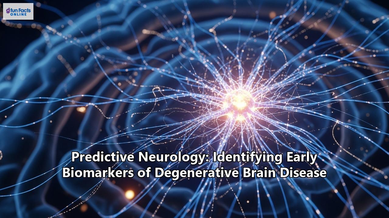 Predictive Neurology: Identifying Early Biomarkers of Degenerative Brain Disease