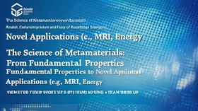The Science of Metamaterials: From Fundamental Properties to Novel Applications (e.g., MRI, Energy)