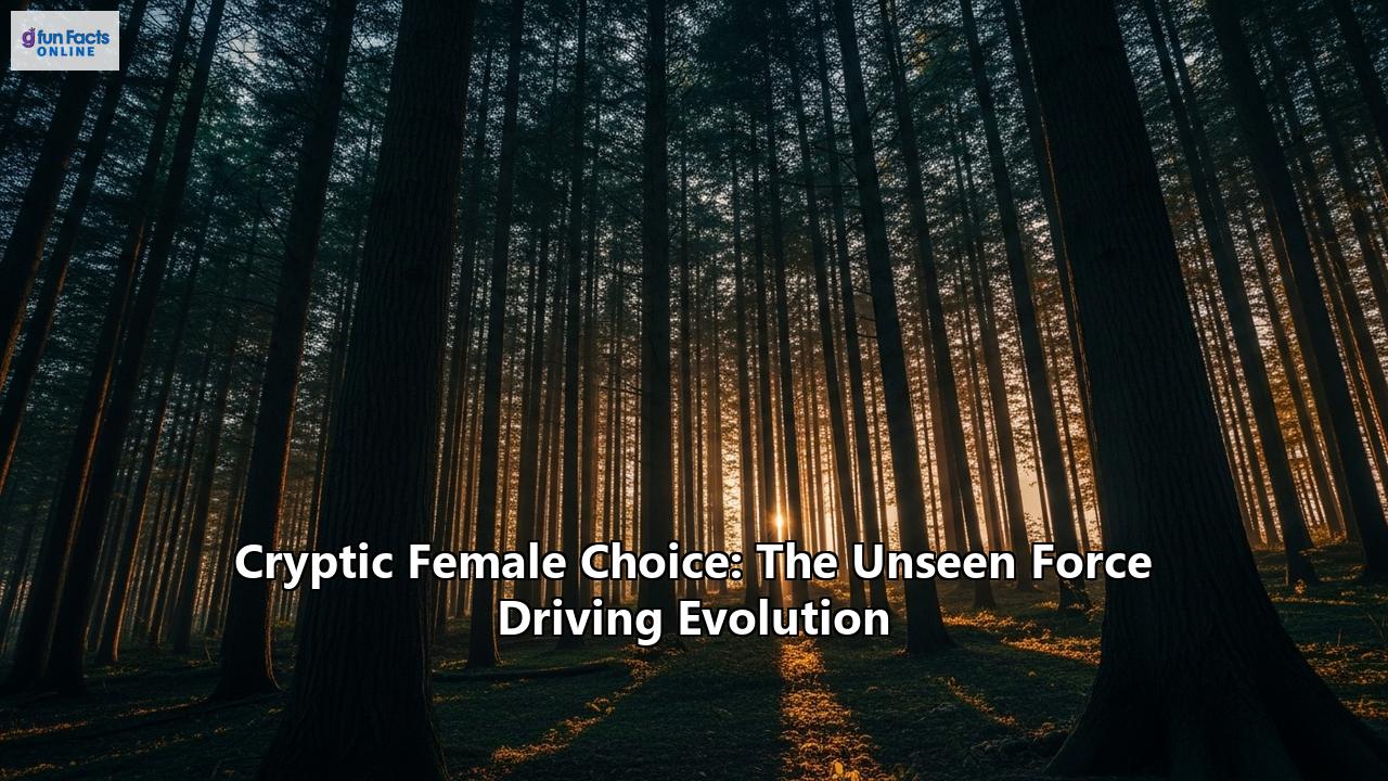 Cryptic Female Choice: The Unseen Force Driving Evolution