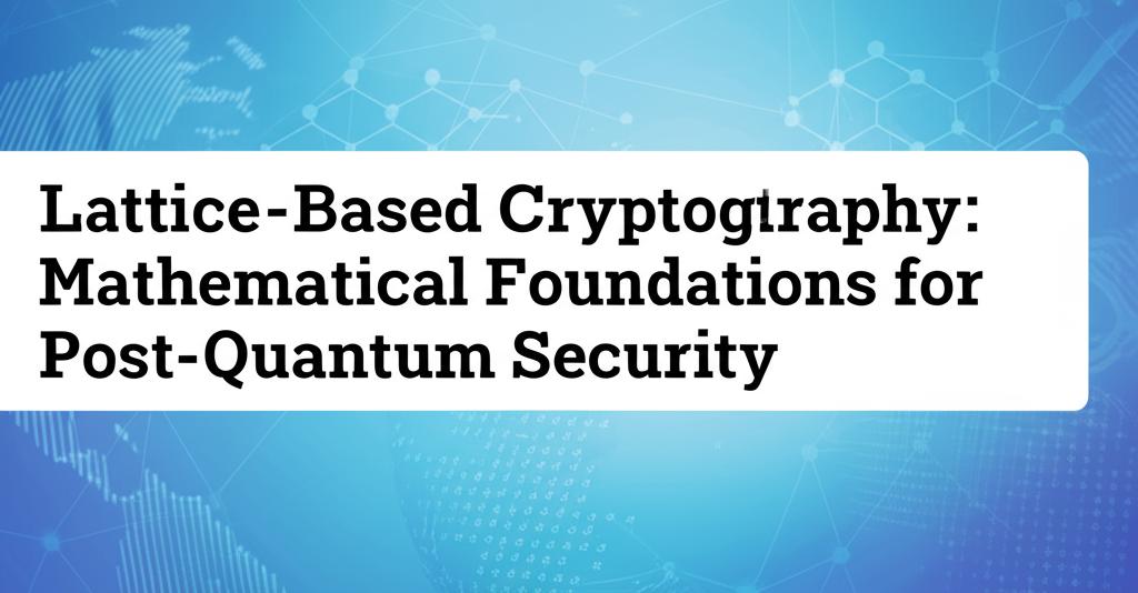 Lattice-Based Cryptography: Mathematical Foundations for Post-Quantum Security
