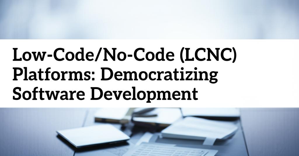 Low-Code/No-Code (LCNC) Platforms: Democratizing Software Development
