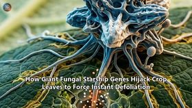 How Giant Fungal Starship Genes Hijack Crop Leaves to Force Instant Defoliation