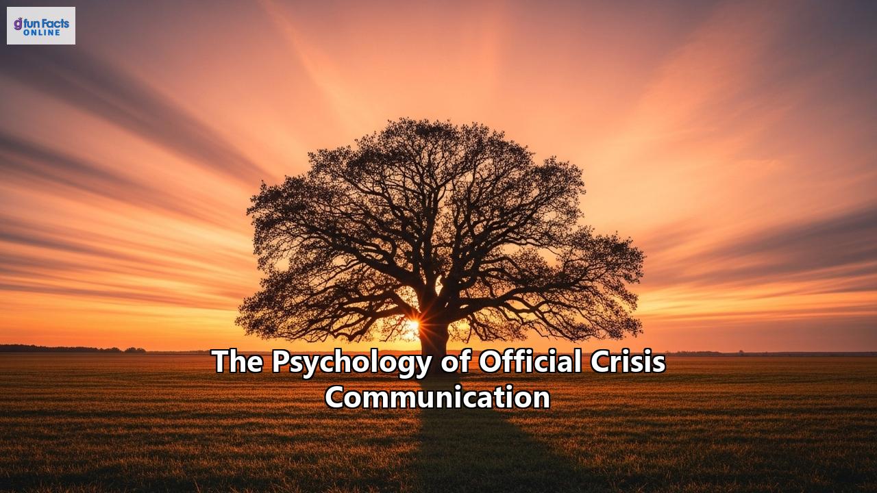 The Psychology of Official Crisis Communication