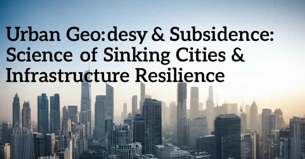 Urban Geodesy & Subsidence: Science of Sinking Cities & Infrastructure Resilience