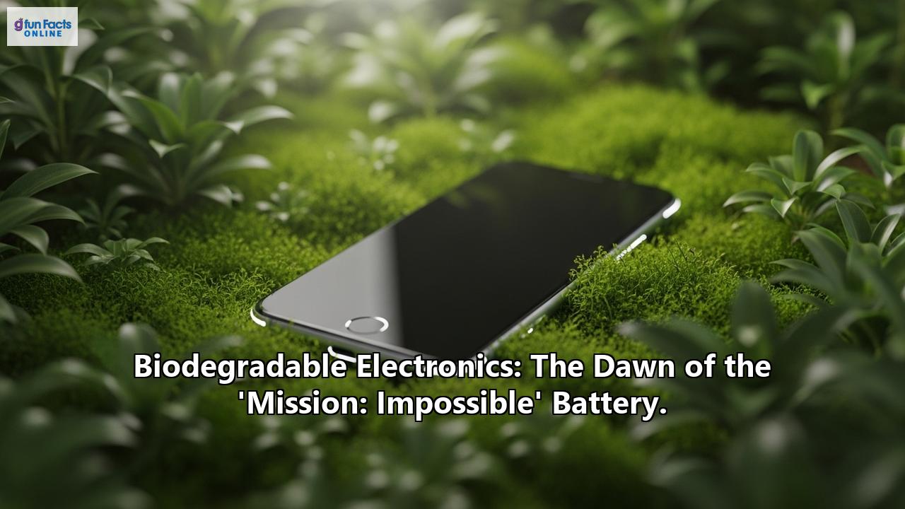 Biodegradable Electronics: The Dawn of the 'Mission: Impossible' Battery.