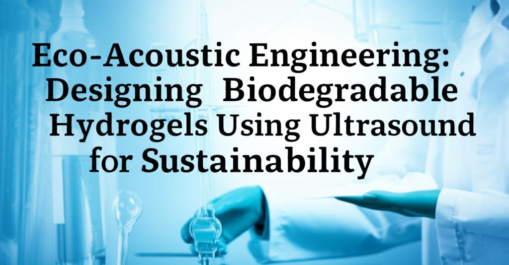 Eco-Acoustic Engineering: Designing Biodegradable Hydrogels Using Ultrasound for Sustainability