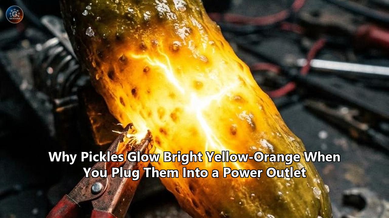 Why Pickles Glow Bright Yellow-Orange When You Plug Them Into a Power Outlet