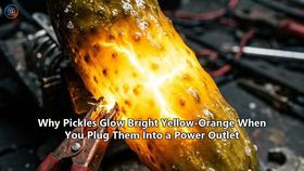Why Pickles Glow Bright Yellow-Orange When You Plug Them Into a Power Outlet