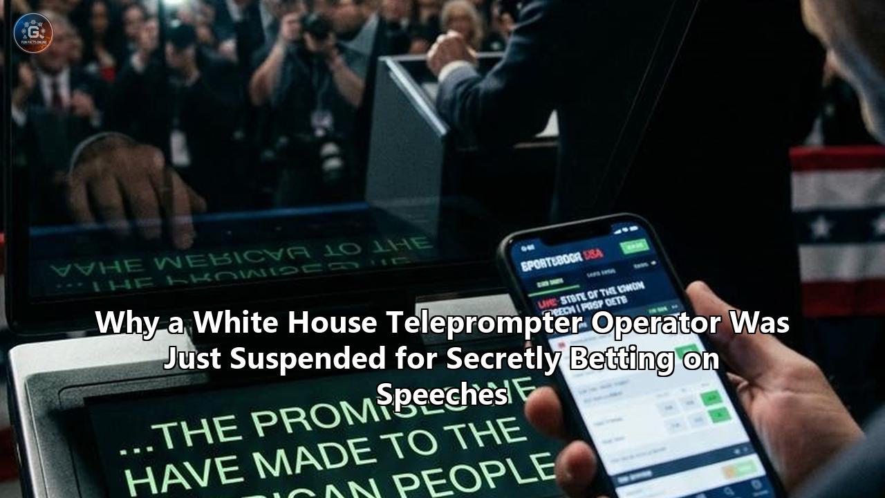 Why a White House Teleprompter Operator Was Just Suspended for Secretly Betting on Speeches