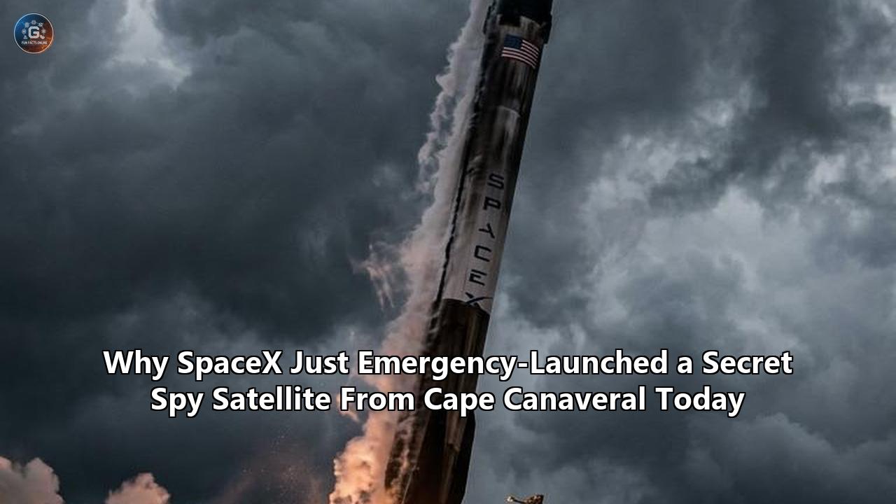 Why SpaceX Just Emergency-Launched a Secret Spy Satellite From Cape Canaveral Today