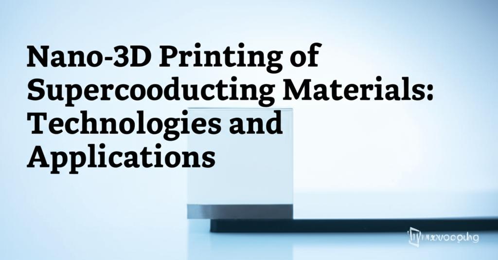 Nano-3D Printing of Superconducting Materials: Technologies and Applications