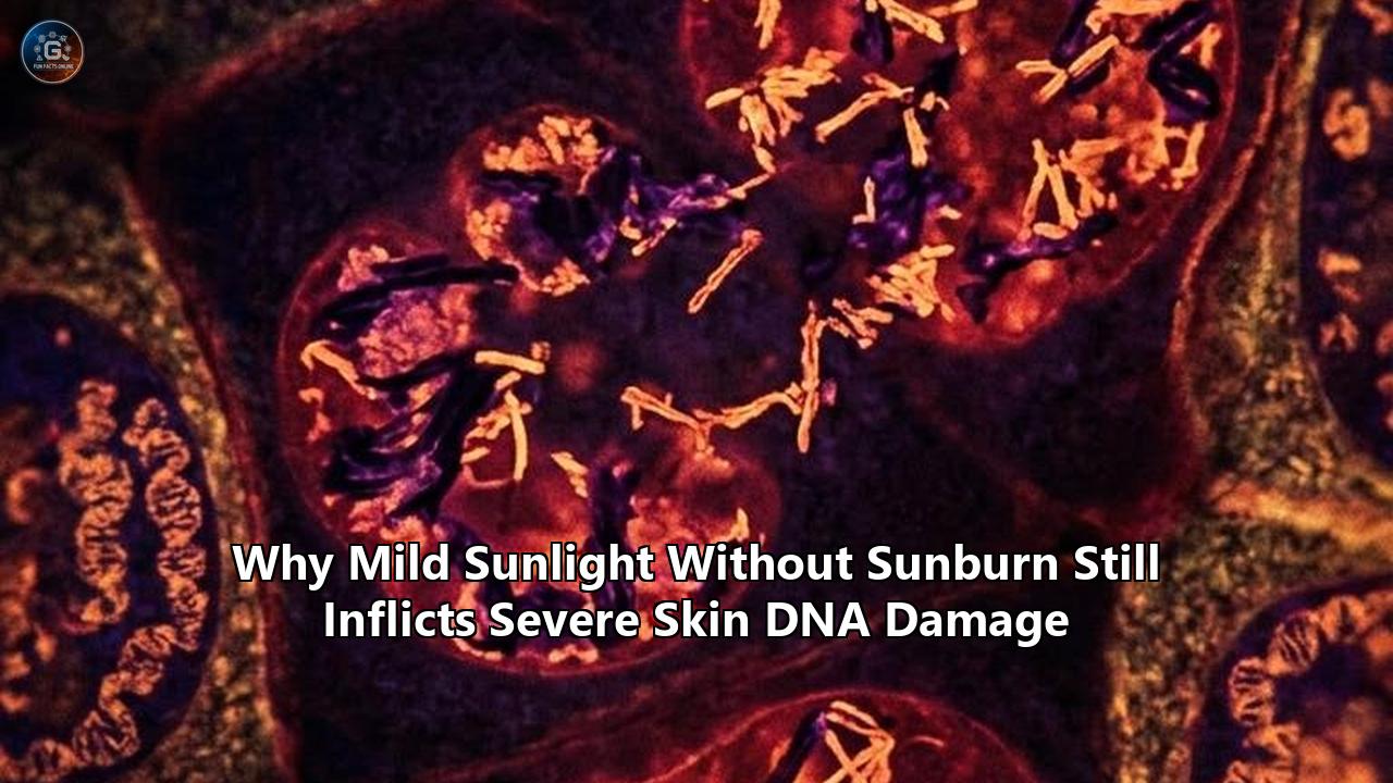 Why Mild Sunlight Without Sunburn Still Inflicts Severe Skin DNA Damage
