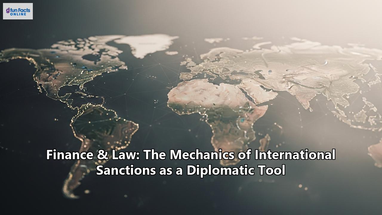 Finance & Law: The Mechanics of International Sanctions as a Diplomatic Tool