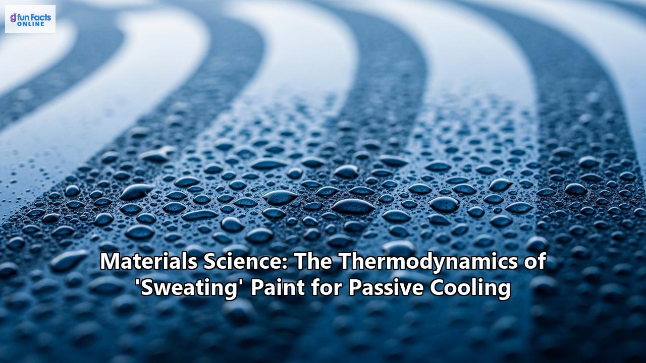 Materials Science: The Thermodynamics of 'Sweating' Paint for Passive Cooling