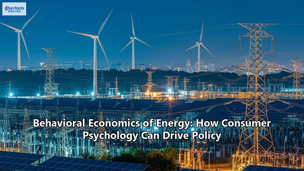 Behavioral Economics of Energy: How Consumer Psychology Can Drive Policy