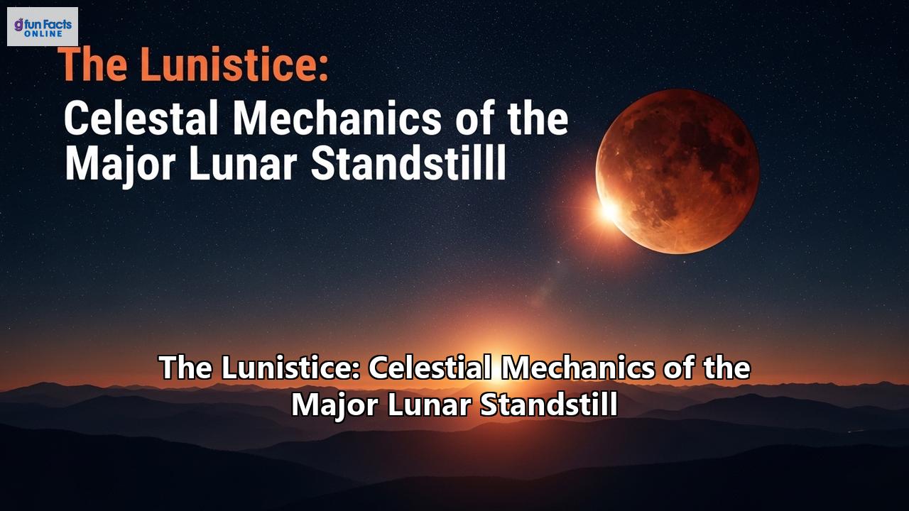 The Lunistice: Celestial Mechanics of the Major Lunar Standstill