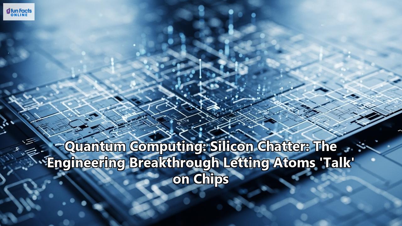 Quantum Computing: Silicon Chatter: The Engineering Breakthrough Letting Atoms 'Talk' on Chips