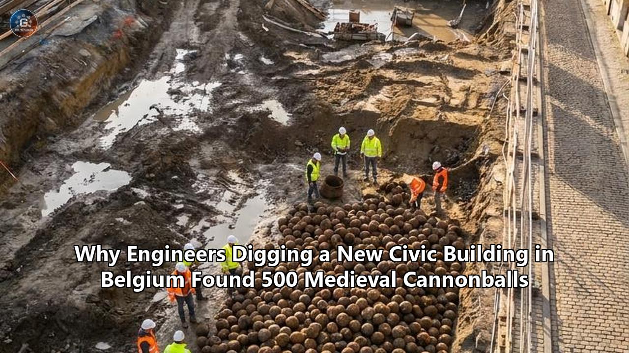 Why Engineers Digging a New Civic Building in Belgium Found 500 Medieval Cannonballs