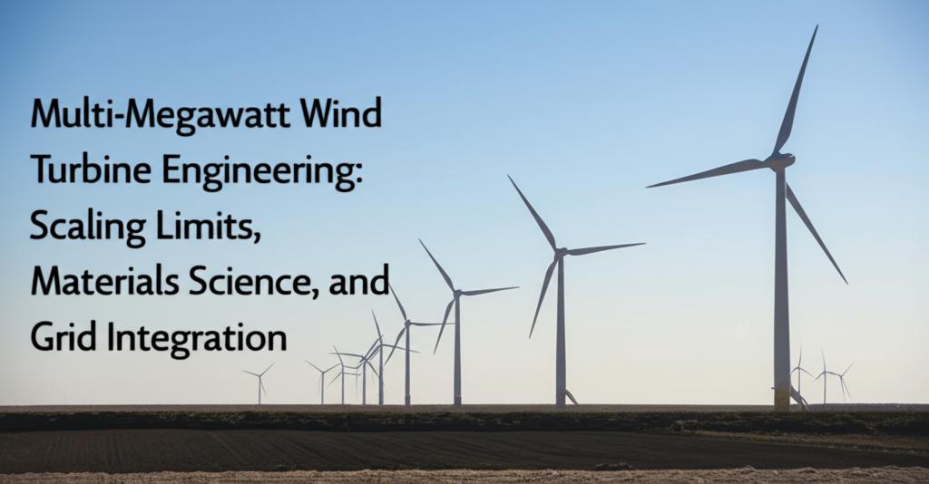 Multi-Megawatt Wind Turbine Engineering: Scaling Limits, Materials Science, and Grid Integration