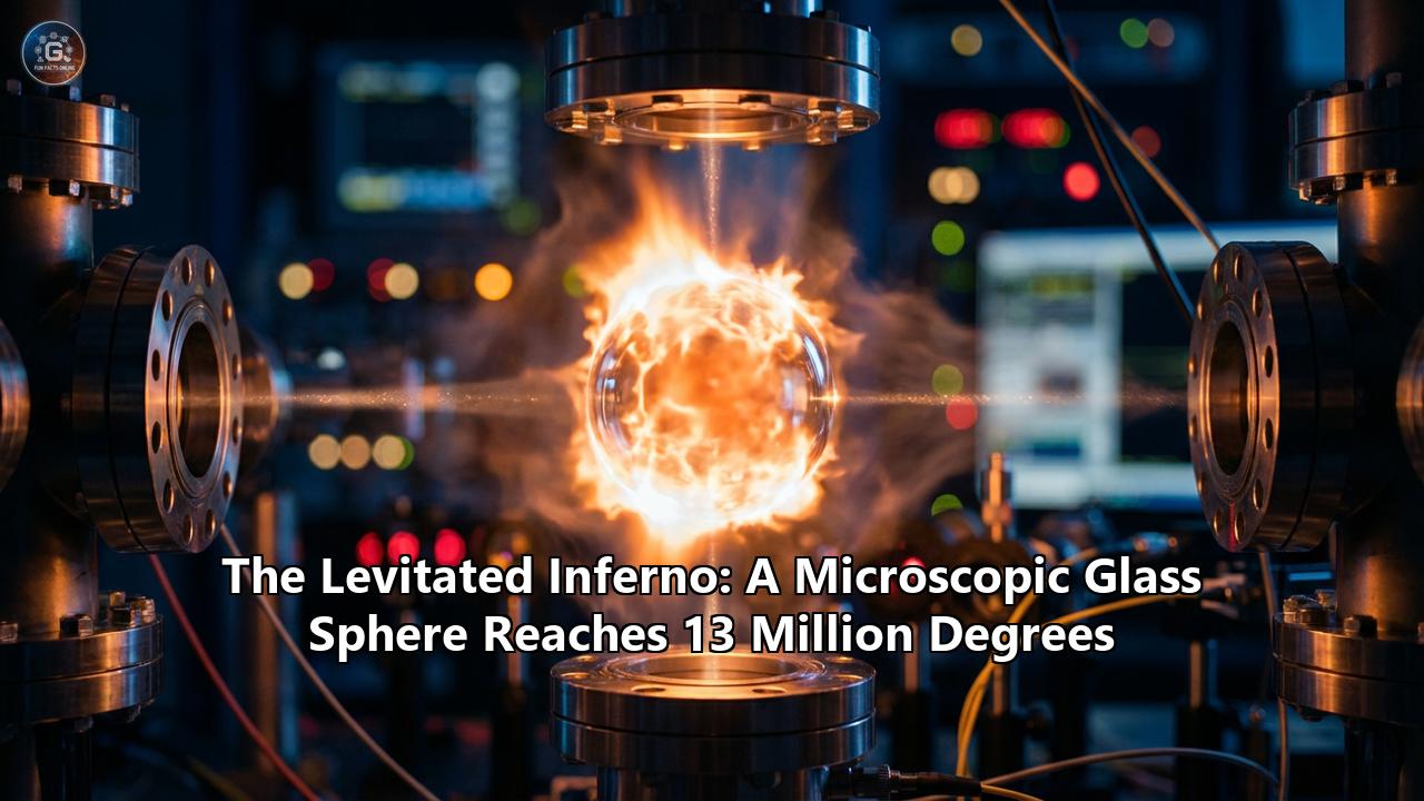 The Levitated Inferno: A Microscopic Glass Sphere Reaches 13 Million Degrees