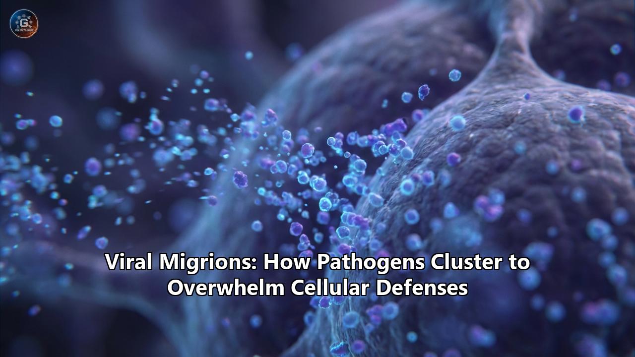 Viral Migrions: How Pathogens Cluster to Overwhelm Cellular Defenses